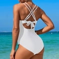 thumbnail image 7 of QHFBli Womens One Piece Swimsuit 2025 Women's Solid Color Swimsuit Women's Suspender Hollow Integrated Swimsuit, 7 of 7