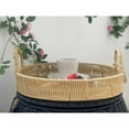 thumbnail image 6 of ELE Light & Decor Wicker / Rattan Serving Tray with Handle in Beige, 6 of 12