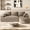 Brown, variant on Wiilayok Corduroy Cloud Modular Sofa 108" Brown L Shaped Sectional Sofa Couch with Ottoman,Modern Deep Seater Sofa for Living Room Bedroom