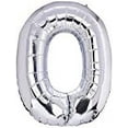 thumbnail image 2 of Megaloon Silver Number 0 Foil Balloon 40", 2 of 3
