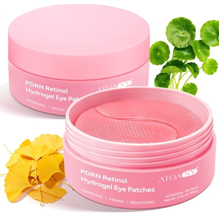 LusBeauty PDRN Eye Patches Nourishing Under-Eye Patches for Dark Circles Hydrogel Under-Eye Mask with Niacinamide Eye Mask for Puffy Eyes 60 Count - 2Pack