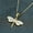 White, variant on Simulated Opal Dragonfly Ladies' Pendant Necklace