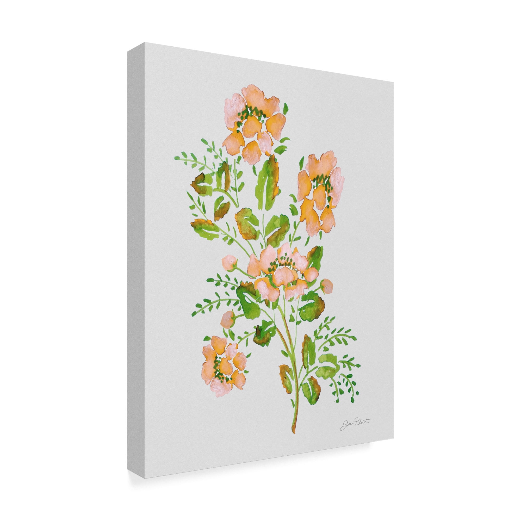 Trademark Fine Art 'Wild Rose Peach 2' Canvas Art by Jean Plout