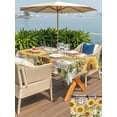 thumbnail image 4 of Outdoor Tablecloth with Umbrella Hole and Zipper, Farmhouse Sunflowers Rectangle Table Cloth 60x84 Inch Waterproof Tablecloth, Rustic Barn Doors Flowers Butterfly Wooden Picnic Table Cover for Patio, 4 of 7