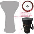 thumbnail image 2 of Zaza Percussion 17'' Aluminum Black Leather Finish Darbuka Doumbek, Synthetic Head, 2 of 2