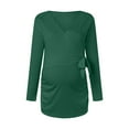 thumbnail image 1 of T-shirt de Maternité à Manches Longues à Col Rond pour Femmes, Haut d'Allaitement, Blouse Décontractée pour l'Allaitement, Coupe Régulière, Ourlet Uni, Design pour, 1 of 6