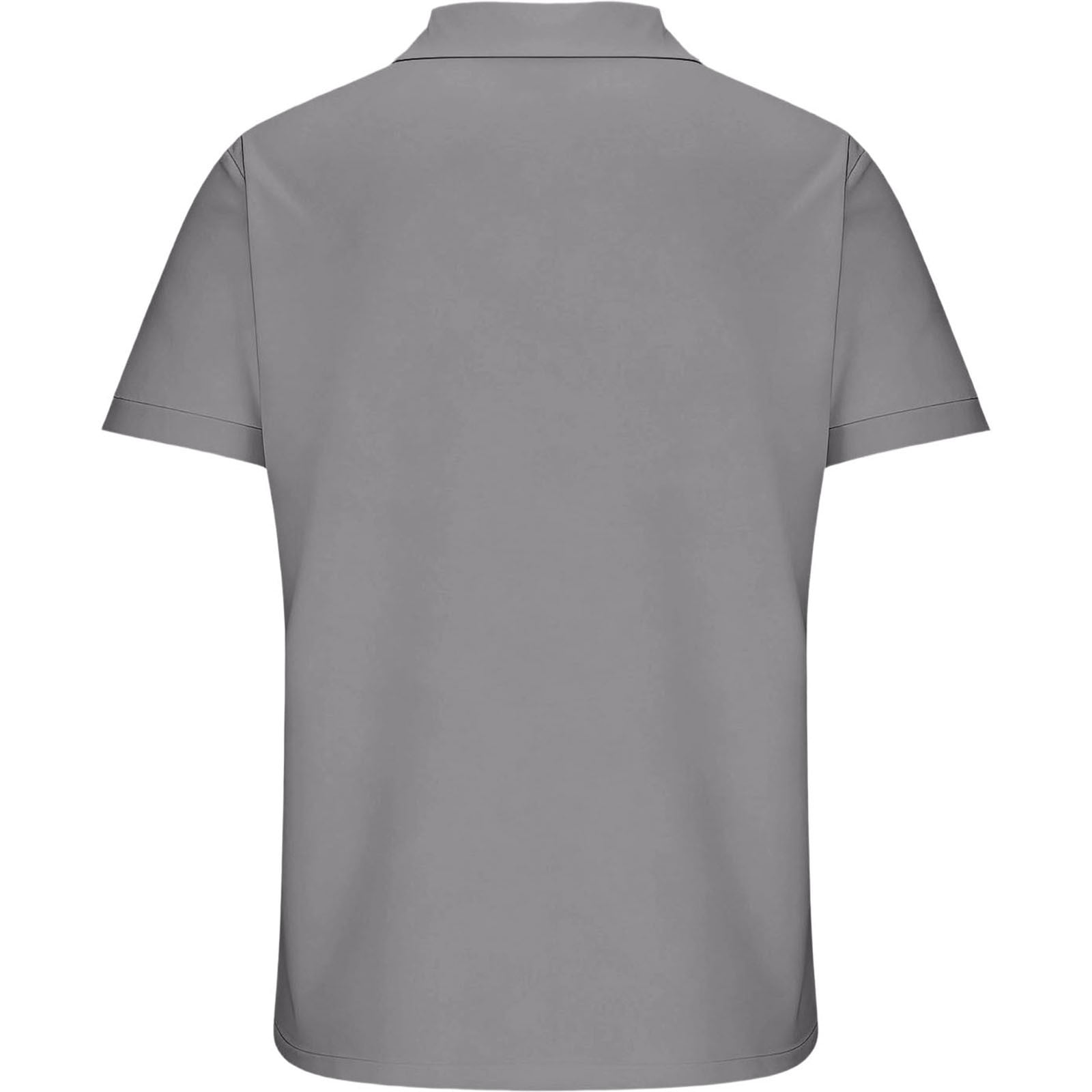Dolkfu Polos Shirt Mens Business Shirt Graphic Office Short Sleeve Gray Men's Summer Tees M