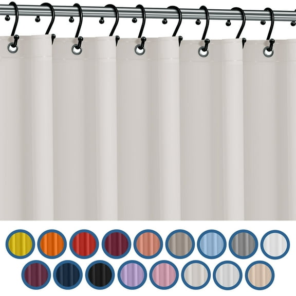 Elaine Karen Premium Shower Curtain Liner, 72" W x 70" H - PVC-Free, 6G PEVA Shower Curtain, Moisture Stain Proof Shower Curtain Liner - Chocolate