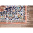 thumbnail image 5 of Taftan Orange/Blue Distressed Oriental Boho Poly-Cotton Area Rug with Tassel, 5 of 8