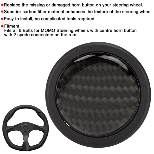 Botón De Bocina Para Volante De Coche, Ajuste Perfecto, Antidesgaste, Resistente Al Calor, Sin Decoloración, Piezas Modificadas Automáticamente Para Volantes MOMO De 6 Pernos