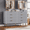 Gray, variant on Luku 54" Wide 8 Drawer Dresser, Modern Fluted Design, Large Double Chest for Bedroom, Living Room Storage, TV Console Organizer