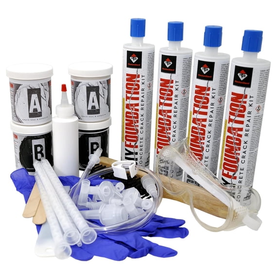 RadonSeal Concrete Foundation Crack DIY Repair Kit for Basement Wall Cracks