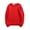 Red, variant on comerut Women Men Sweatshirt Round Neck Solid Color Long Sleeves Pullover Thicken Warm Plush Casual Korean Style Autumn Sweatshirt for Daily Wear