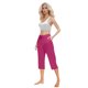thumbnail image 4 of Pantalones Elásticos de la Cintura para las Mujeres Sólidos Recortados Elásticos Elegantes, Pantalones de Bolsillo Casuales para el Uso Diario de Primavera Verano, Tela de Poliéster, 4 of 8