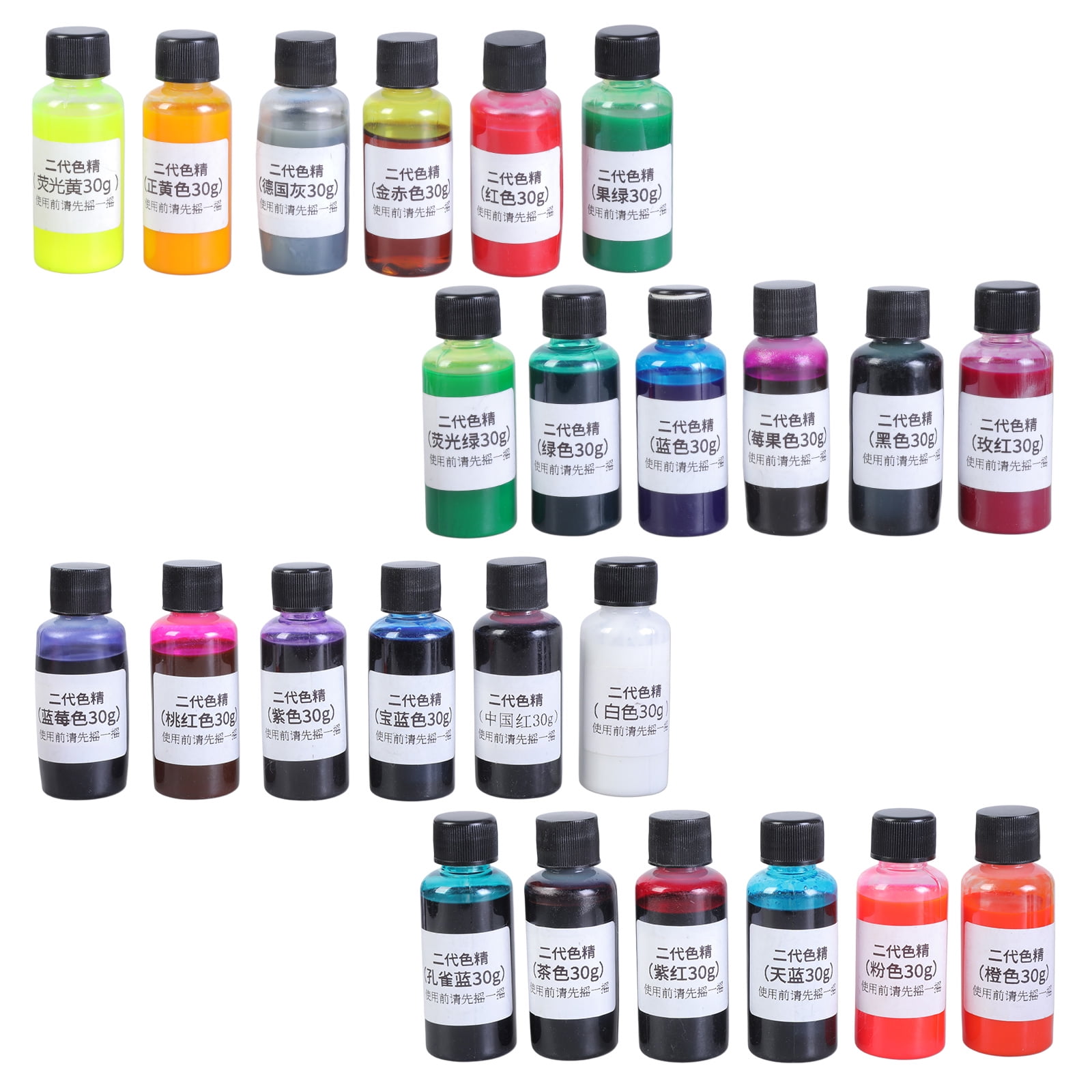 XISAOK 24 Color Resin Pigment Epoxy Resin Pigments Liquid Colorant for Jewelry Making