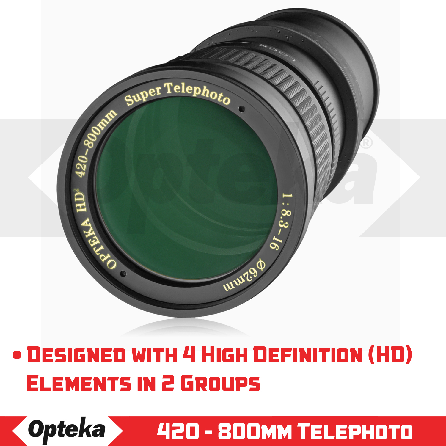 Opteka 420-800mm f/8.3 Telephoto Zoom Lens for Nikon Z6, Z7, Z50 Digital Mirrorless Digital SLR Cameras - image 3 of 10