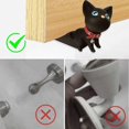 thumbnail image 4 of (Black Cat) Doorstop Animal Interesting Door Wedge Deco Door Stopper Plastic Wedges Non-Slip Rubber Protects Doors, Walls and Hands, 4 of 5