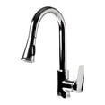 thumbnail image 2 of ALFI ABKF3889-PC Square Gooseneck Pull Down Kitchen Faucet, Polished Chrome, 2 of 5
