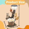 thumbnail image 3 of Solar Powered Garden Lantern, Cute Animal Pond Light Dog Solar Statue Warm White Lawn Solar Light LED Decorative Cute Rabbit Figure Ornament with Led Lantern Decorations (Cat), 3 of 8
