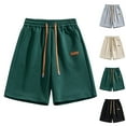thumbnail image 1 of Yuyuzo Mens Athletic Shorts Drawstring Elastic Waist Plus Size Summer Casual Loose Running Workout Shorts with Pockets, 1 of 6