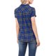 thumbnail image 3 of CAMISAS DE CUADROS PARA MUJER INSPIRE CHIC, CUELLO DE PUNTO, BLUSAS CON BOTONES, TALLA XS, AZUL, 3 of 7
