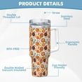 thumbnail image 5 of Salouo Hot Fresh Pizza for 40oz Water Bottle with Handle & Flip Straw - Stainless Steel Vacuum Insulated Tumbler-Reusable Travel Coffee Mug- Gifts for Women & Men, 5 of 8