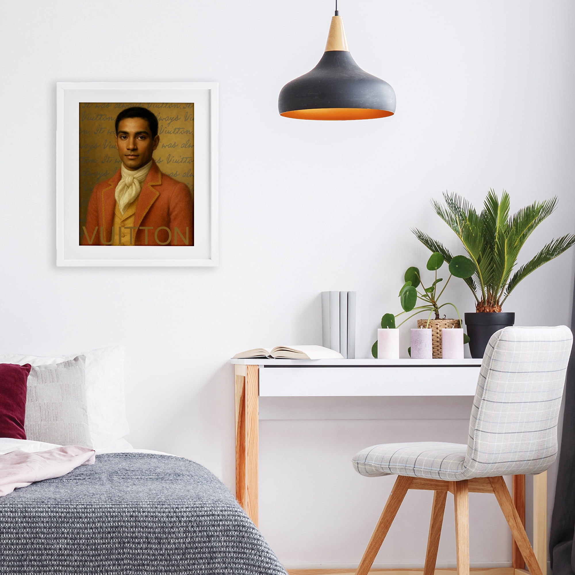 Stupell Industries Vintage Fashion Gent White Framed Print Under Glass, design by Grotto Studios