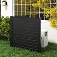 thumbnail image 2 of Topbuy 2PCS Air Conditioner Fence, Decorative Trash Can Enclosure with Stakes 48”L x 37.5”H Pool Equipment Fence Screen Black, 2 of 9