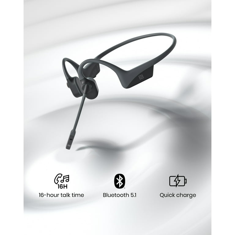 Shokz OpenComm UC - Bone Conduction Bluetooth Stereo Computer Headset with  Loop 100 (USB-A, Black)