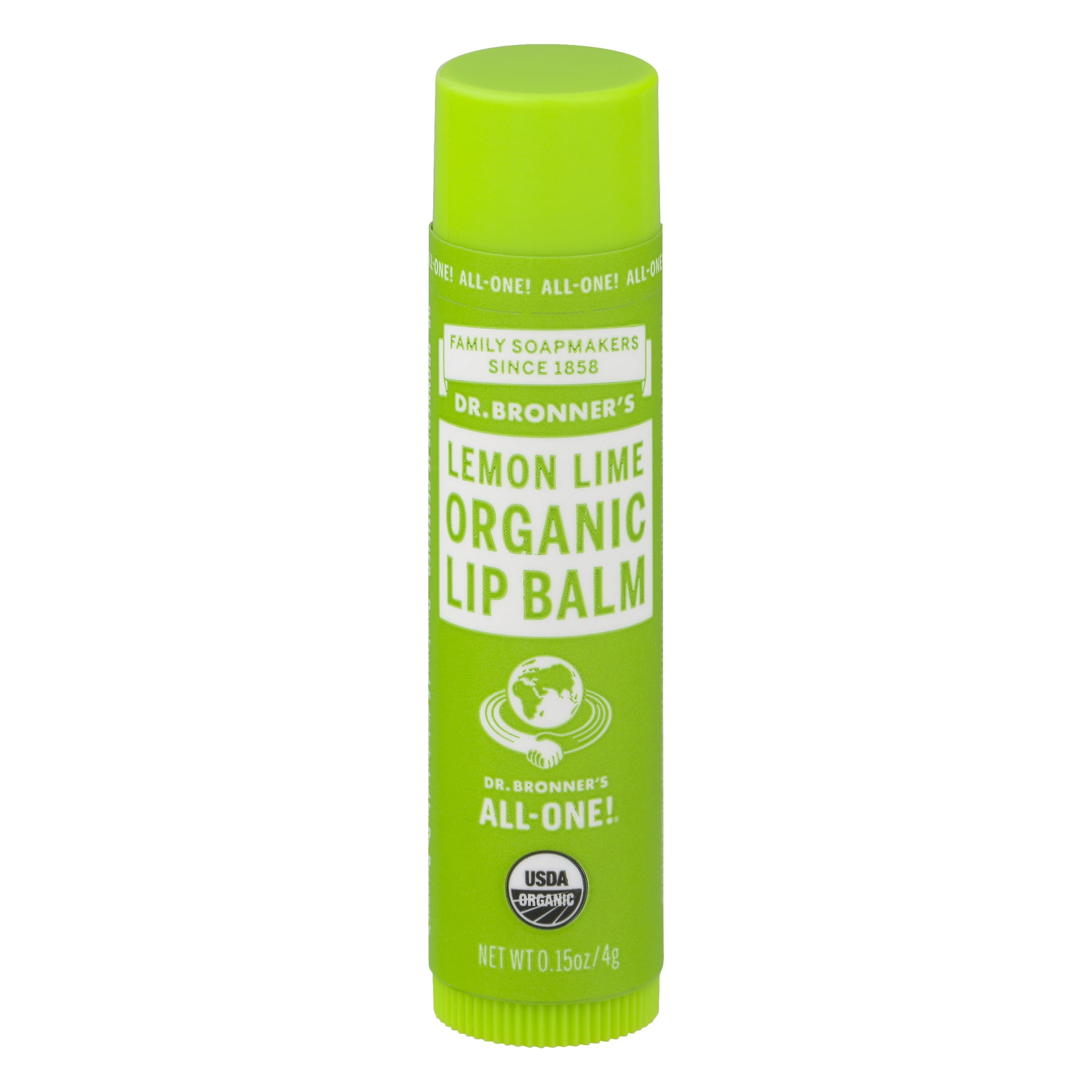 Dr. Bronner's Organic Lip Balm Lemon Lime, 0.15 OZ