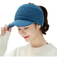 thumbnail image 2 of Winter Knit Beanie with Pom Pom | Warm Hat for Women, Teens & Cold Weather Activities Under 5$, Hontri Womens Winter Beanie Hat Warm Knitted Wool Hats , Blue, One Size, 2 of 4