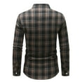 thumbnail image 4 of Fznquz Flannel Mens Big and Tall Button Up Shirt Plaid Black Shirts Pocket Button Down Long Sleeve Men Clothes, 4 of 8