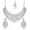 D303 White, variant on Sunsoul by Touchstone Indian Bollywood sparkling white Rhinestone Bridal Designer Jewelry Necklace Set In Silver Tone For Women.