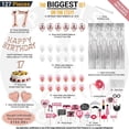 thumbnail image 4 of 17th Birthday Decorations with Photo Props, 17 Birthday Party Supplies, 17 Cake Topper Rose Gold Banner, Rose Gold Confetti Balloons Gift, 4 of 4