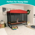 thumbnail image 7 of Skywalker Trampolines 6x4ft Rectangle Trampoline with Safety Enclosure Net - Indoor/Outdoor Mini Trampoline for Kids & Toddlers, Durable Steel Frame (Red)​, 7 of 7