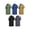Green;Blue;Khaki;Black;Gray, variant on 5 Pack Men's Polo Shirts Short Sleeve Moisture Wicking Casual Collared Summer Shirts, Size L
