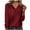 Wine, variant on Womens Long Sleeve Tops V Neck Sexy Casual 95% Polyester 5% Spandex Blouse