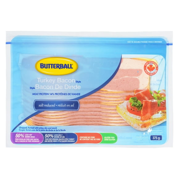 Butterball Salt Reduced Bacon Style Turkey, 375 g