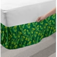 thumbnail image 2 of Garden Bed Skirt, Flowers Hand Drawn Herb with Paint Stains Abstract Concept, Elastic Bedskirt Dust Ruffle Wrap Around for Bedding Decor, 4 Sizes, Sea Green Yellow, by Ambesonne, 2 of 2