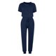 thumbnail image 4 of ICHUANYI Clearance Fashion Women Summer Solid Button Casual Short SLeeve Top+ Pant Set(Navy, M) ICHUANYI WER2023080914393, 4 of 5
