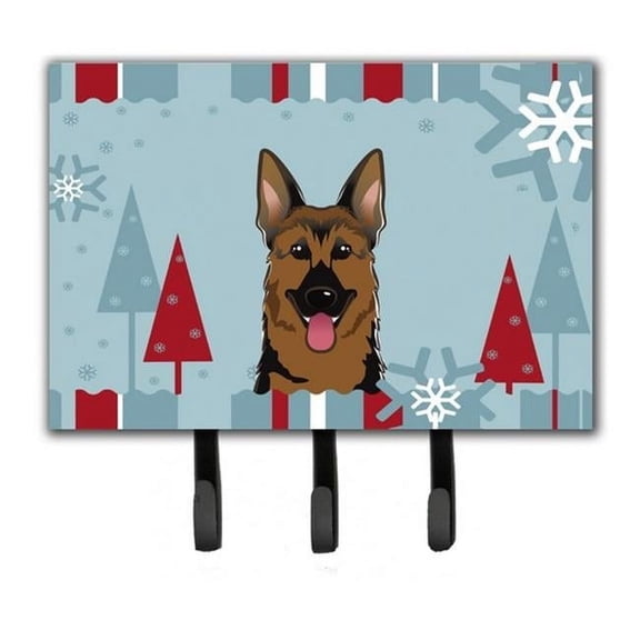 Carolines Treasures BB1707TH68 Winter Holiday German Shepherd Leash & Key Holder