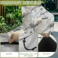 thumbnail image 4 of Renewold Waterproof Patio Chair Covers Anti-UV Weather-Resistant Patio Lounge Chair Covers Furniture Protection Fits up to 29W x 33D x 36H Inches, Marble Gray White, 4 of 7