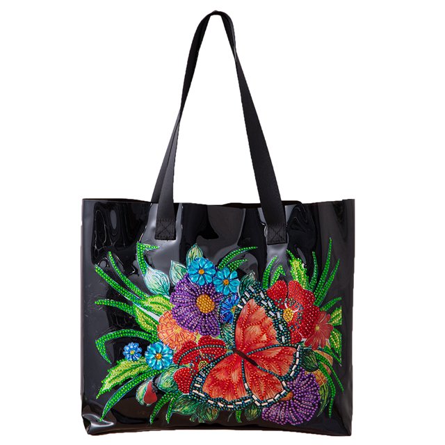Arte Diamantes 5D DIY Ecológica Reutilizable para Mujer Hecha A Mano Con Asa Superior