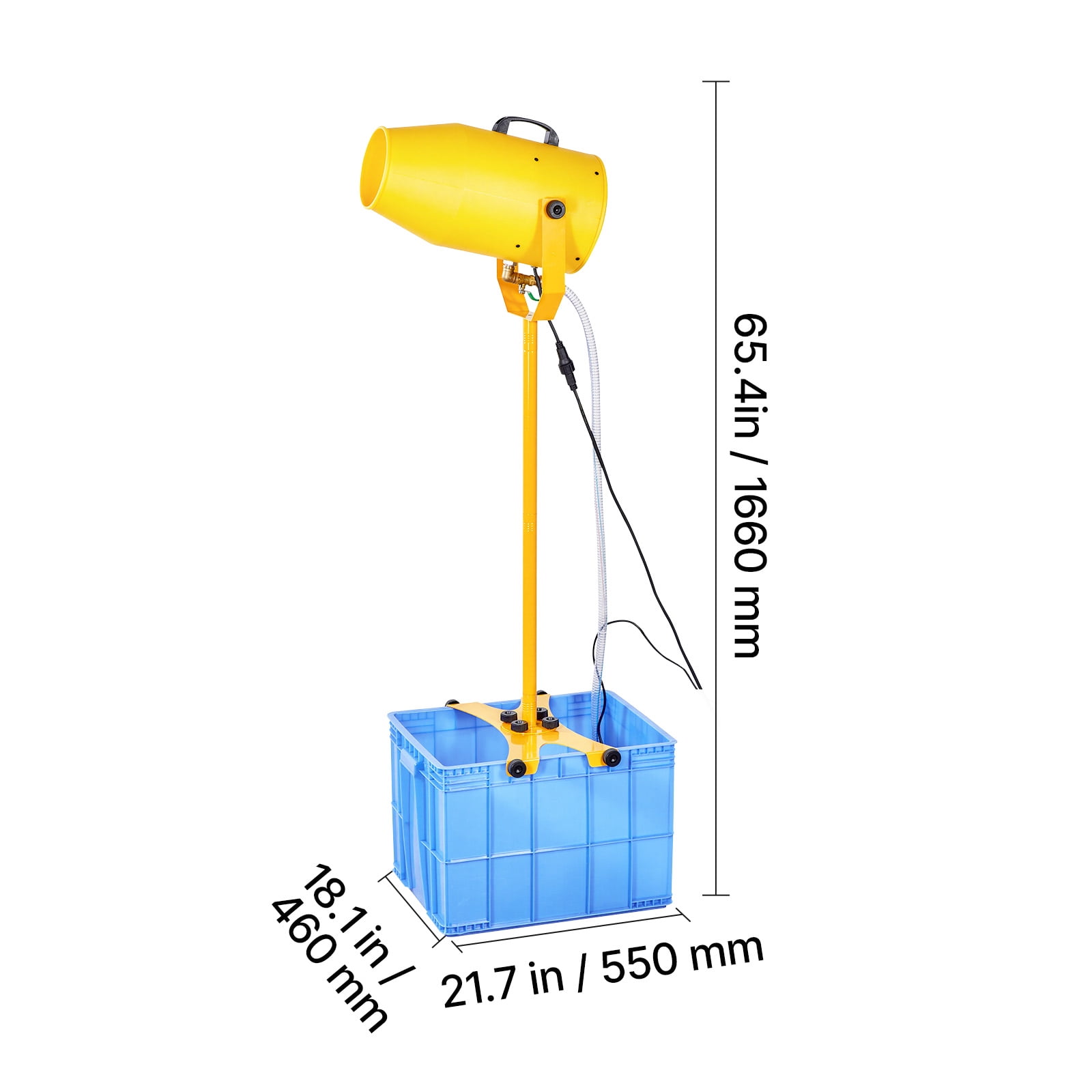 VEVOR Foam Machine, 9.84 to 16.40 ft Spray Distance Foam Cannon Party Machine, Bubble Cannon with 74QT Water Tank, Stable Vertical Design, Dense Foams Maker for Gatherings, Celebrations & Par