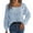 Blue, variant on Sweaters for Women Trendy Womens Knit Square Neck Long Sleeve Casual Loose Pullover Sweater Top Women's Sweaters Womens Tops Green M