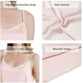 thumbnail image 4 of Pink+Red Basic Women's Satin Silk Tank Top Ladies V-Neck Silky Loose Sleeveless Blouse Tank Shirt, 4 of 13