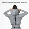 thumbnail image 3 of Hayabusa Women's Cozy Fleece Cropped Hoodie - Heather Grey, Large, 3 of 6