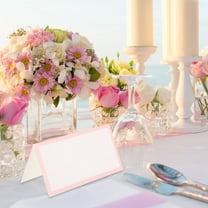 WHAMVOX 50 Pcs Table Place Cards for Wedding Seating Name Tags Delicate Folding Tent Cards for Receptions