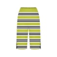thumbnail image 2 of Cutuoiiu Women's Casual Striped Capri Pants, Elastic Waist Loose Straight Leg Pants with Pockets, Side Slit Button Cotton Five Quarter Pants for Travel and Everyday Wear, 2 of 5