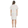 thumbnail image 4 of Casual Nights Women's Floral Woven Snap-Front Lounger House Dress, 4 of 4